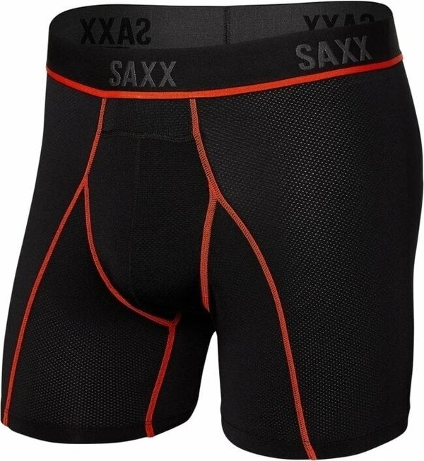 SAXX SAXX Kinetic Boxer Brief Black/Vermillion XL Aktivno spodnje perilo