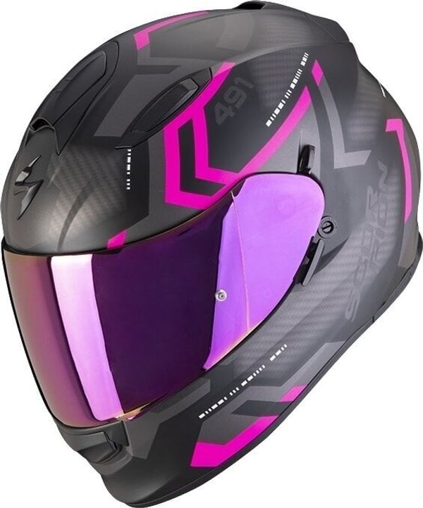 Scorpion Scorpion EXO 491 SPIN Matt Black/Pink S Čelada