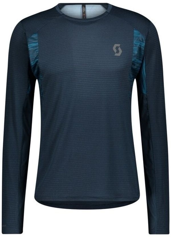 Scott Scott Shirt Trail Run Midnight Blue/Atlantic Blue M Tekaška majica z dolgim rokavom