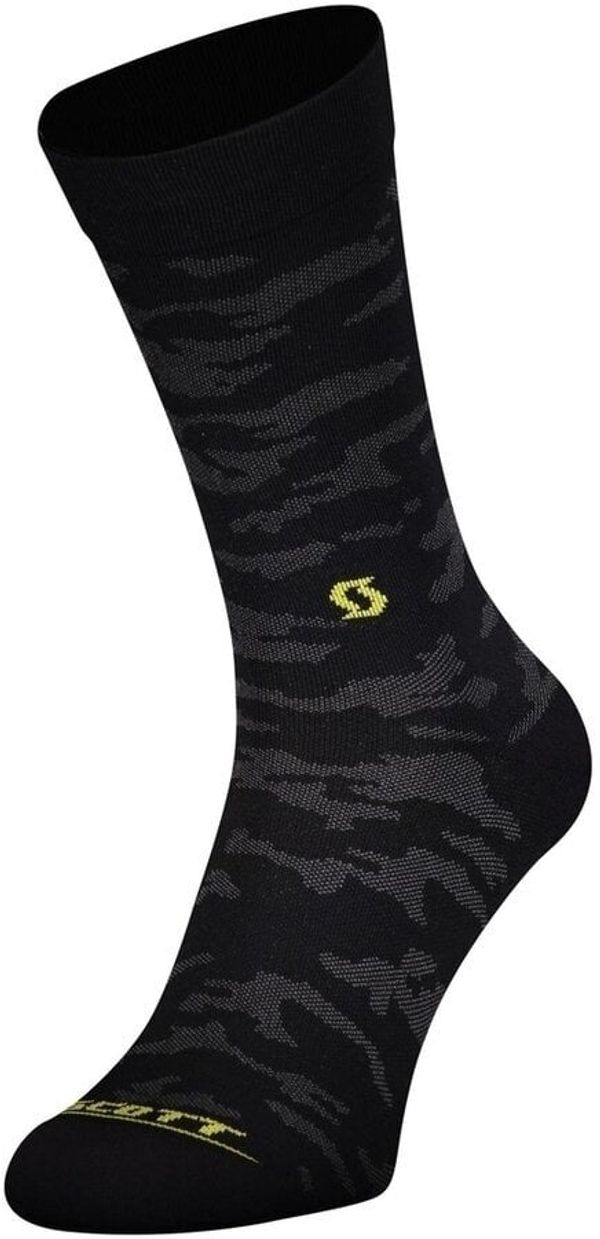 Scott Scott Sock Trail Camo Crew Black-Sulphur Yellow S Tekaške nogavice