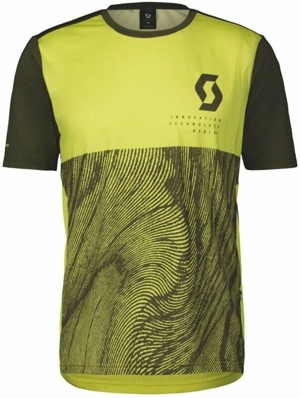 Scott Scott Trail Vertic S/SL Men's Shirt Majica s kratkimi rokavi Bitter Yellow/Fir Green M