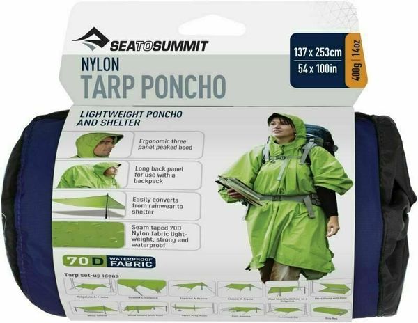 Sea To Summit Sea To Summit Nylon Tarp Poncho 70D Blue Jakna na postrem