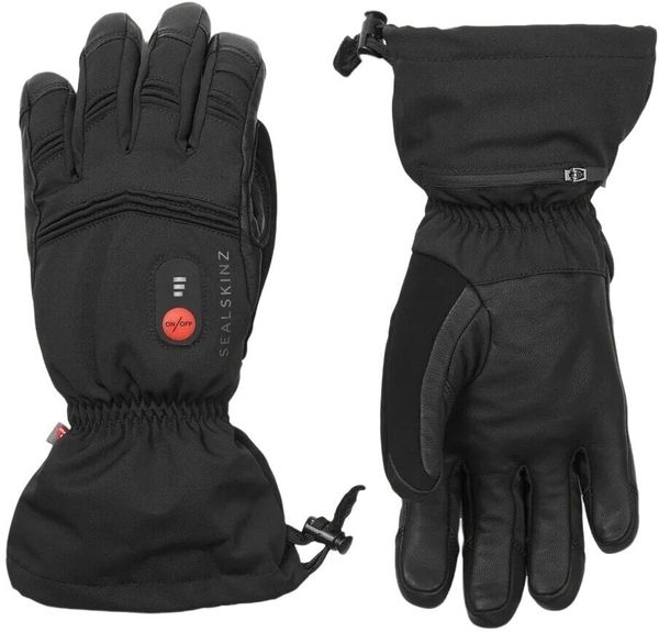 Sealskinz Sealskinz Filby Waterproof Heated Gauntlet Black S Kolesarske rokavice
