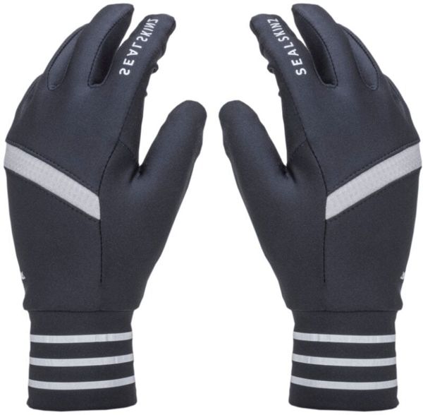 Sealskinz Sealskinz Solo Reflective Glove Black/Grey XL Kolesarske rokavice