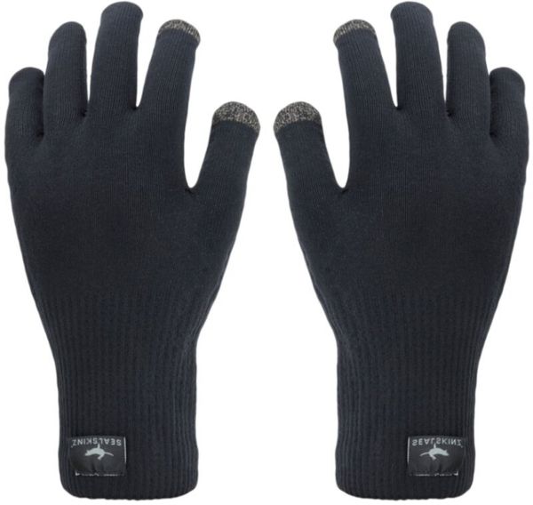 Sealskinz Sealskinz Waterproof All Weather Ultra Grip Knitted Glove Black XL Kolesarske rokavice
