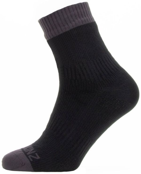 Sealskinz Sealskinz Waterproof Warm Weather Ankle Length Sock Black/Grey S Kolesarske nogavice