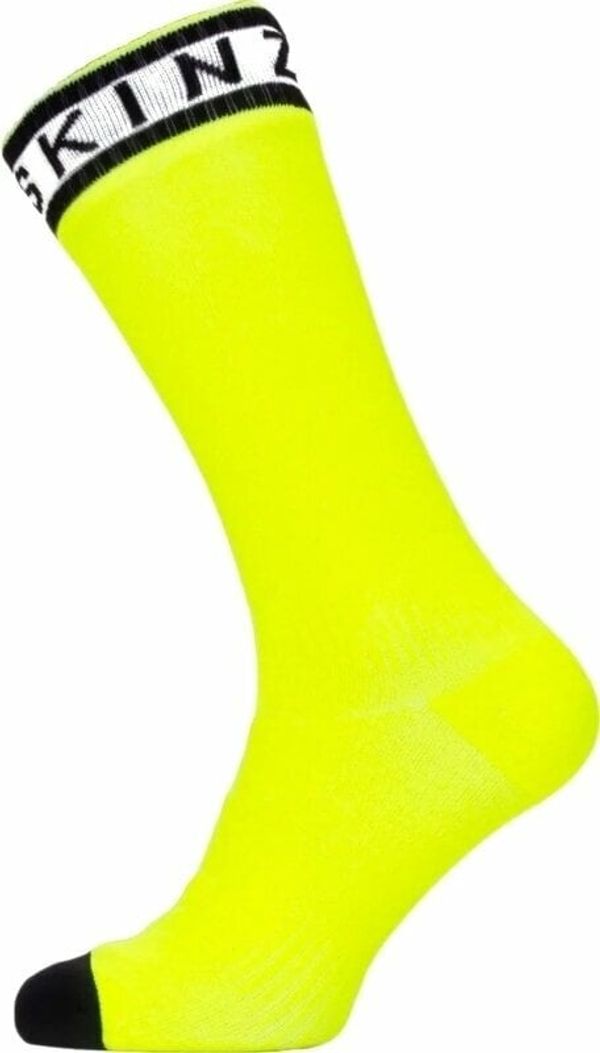 Sealskinz Sealskinz Waterproof Warm Weather Mid Length Sock With Hydrostop Neon Yellow/Black/White L Kolesarske nogavice