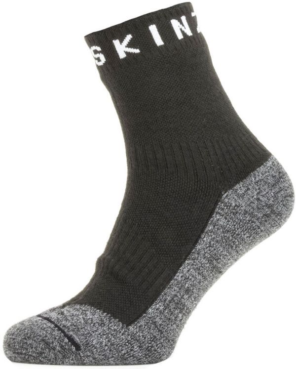 Sealskinz Sealskinz Waterproof Warm Weather Soft Touch Ankle Length Sock Black/Grey Marl/White L Kolesarske nogavice