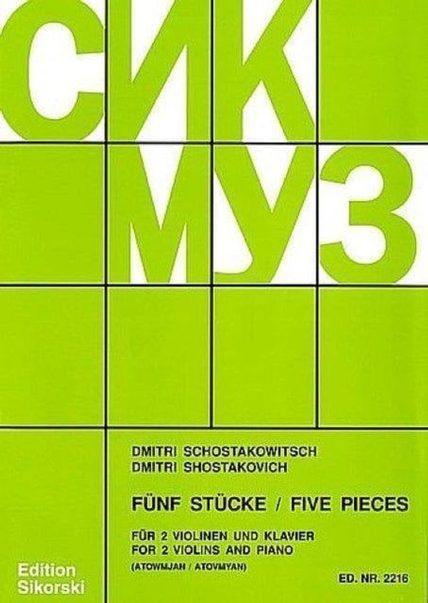Shostakovich Shostakovich 2 Violins and Piano (5pcs) Note