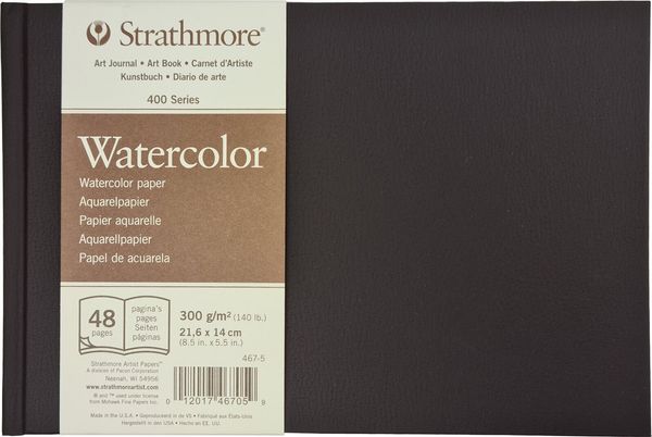 Strathmore Strathmore Serie 400 Cold Press Watercolour Hardbound Book Skicirka 22 x 14 cm 300 g