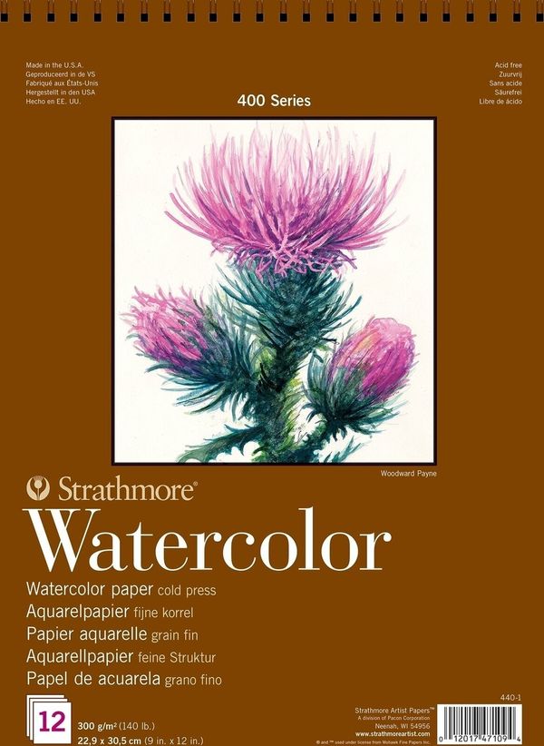 Strathmore Strathmore Serie 400 Cold Press Watercolour Pad Skicirka 31 x 23 cm 300 g