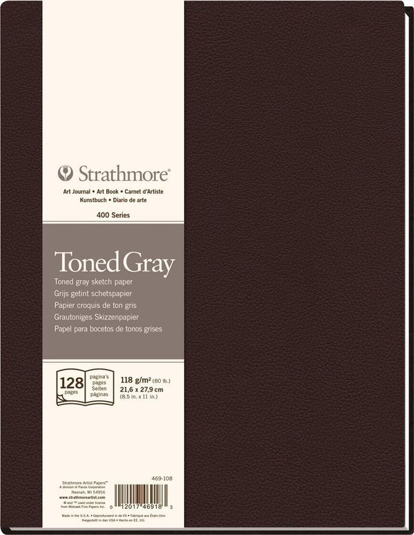 Strathmore Strathmore Serie 400 Toned Gray Hardbound Book Skicirka 28 x 22 cm 118 g