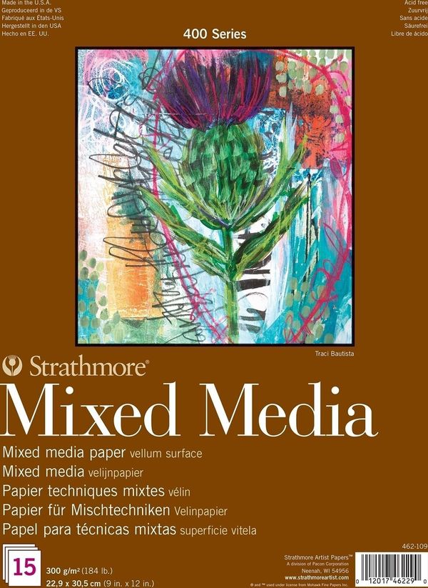 Strathmore Strathmore Serie 400 Vellum surface Mixed Media Pad Skicirka 31 x 23 cm 300 g