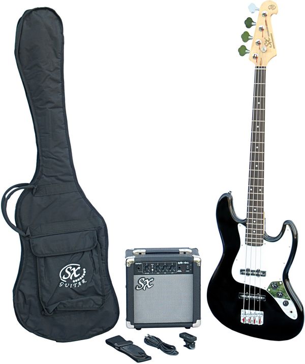 SX SX SB1 Bass Guitar Kit Black Električna bas kitara