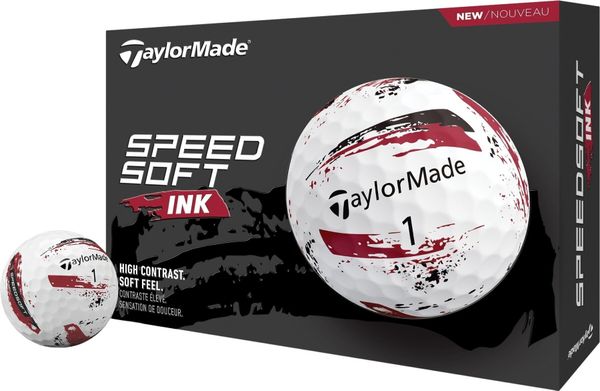 TaylorMade TaylorMade Speed Soft Golf Balls Ink Red