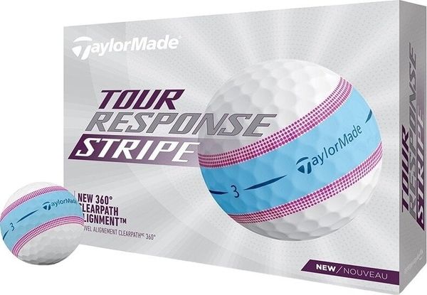 TaylorMade TaylorMade Tour Response Stripe Golf Balls Blue/Pink