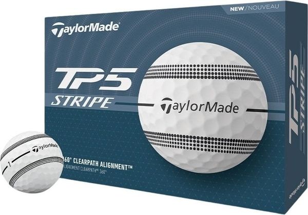 TaylorMade TaylorMade TP5 White Stripe Golf žogice