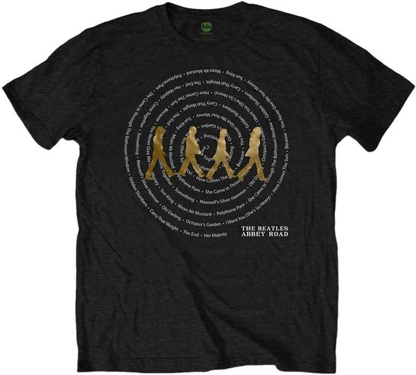 The Beatles The Beatles Majica Abbey Road Songs Swirl Foiled Unisex Black 2XL