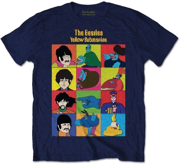 The Beatles The Beatles Majica Yellow Submarine Characters Unisex Navy Blue 2XL