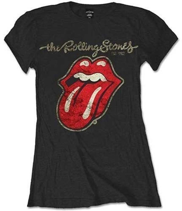 The Rolling Stones The Rolling Stones Majica Plastered Tongue Womens Black L