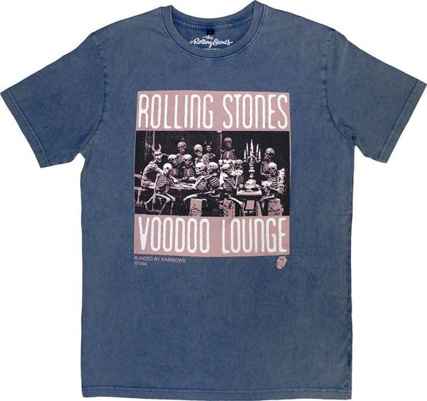 The Rolling Stones The Rolling Stones Majica Voodoo Skulls Stone Wash Unisex Denim Blue 2XL