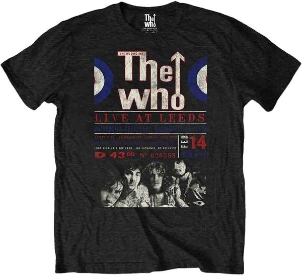 The Who The Who Majica Live At Leeds '70 Unisex Black 2XL