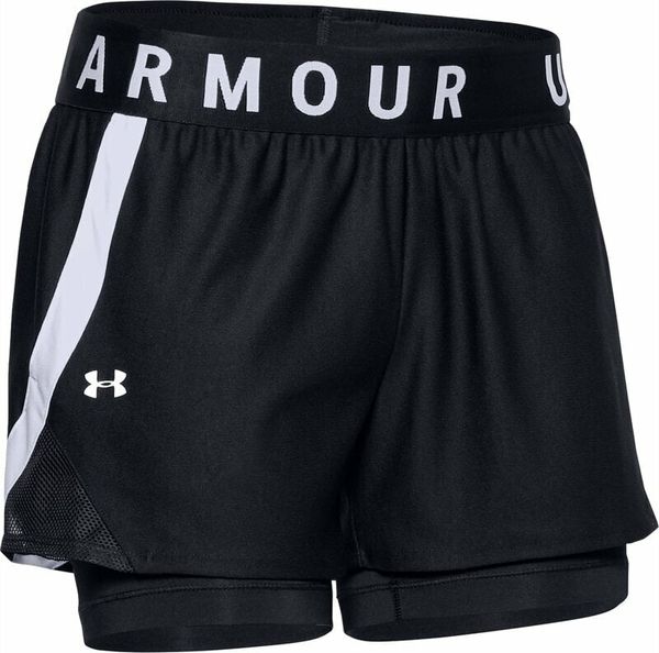 Under Armour Under Armour Women's UA Play Up 2-in-1 Shorts Black/White L Fitnes hlače