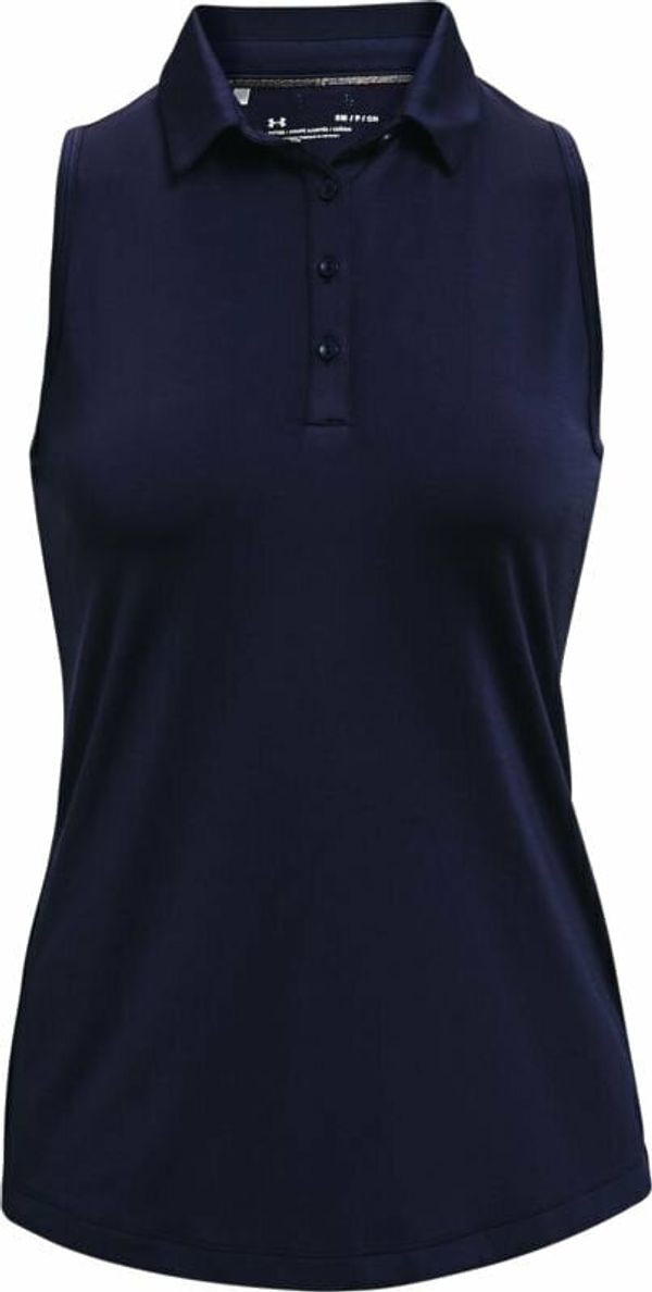 Under Armour Under Armour Zinger Womens Sleeveless Polo Midnight Navy/Midnight Navy/Metallic Silver XS