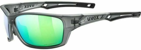 UVEX UVEX Sportstyle 232 Polarized Smoke Mat/Mirror Green Kolesarska očala