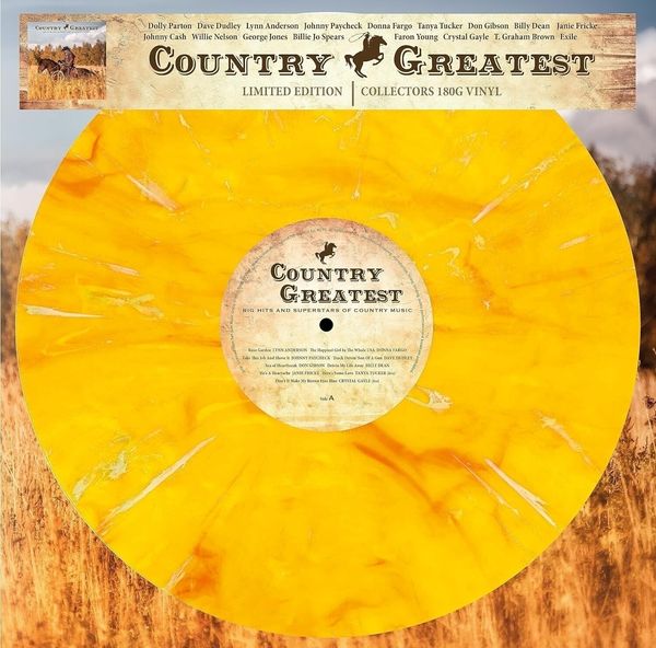 Various Artists Various Artists - Country Greatest - Big Hits And Superstars Of Country Music (Limited Edition) (Yellow Marbled) (LP)