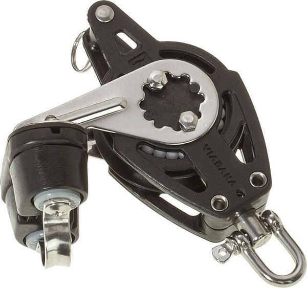 Viadana Viadana 57mm Composite Single Block Swivel with Shackle and Becket - Cam Cleat