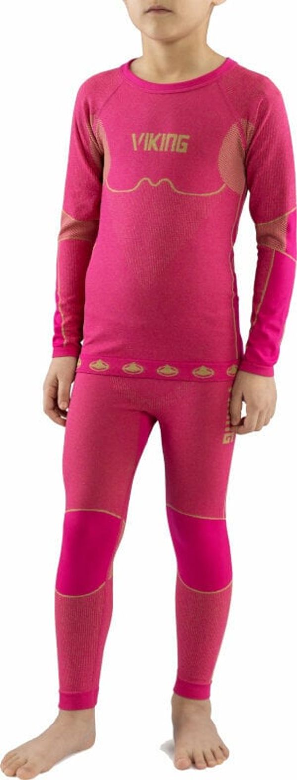 Viking Viking Riko Kids Set Base Layer Fuchsia 116 Termo spodnje perilo