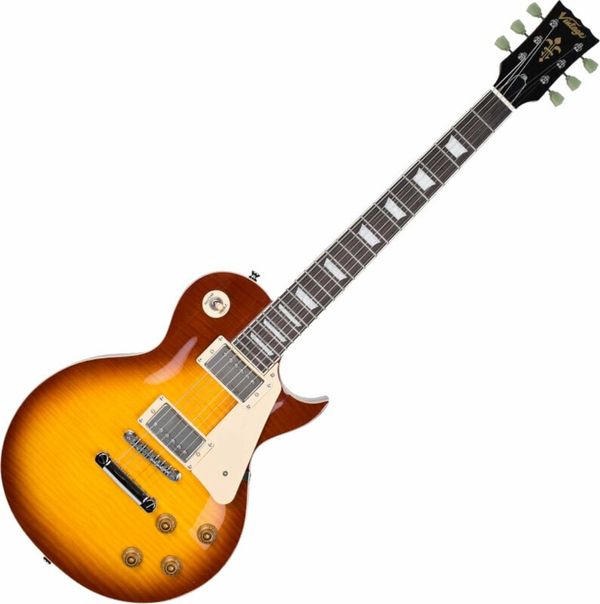 Vintage Vintage V100 HB Flame Honeyburst