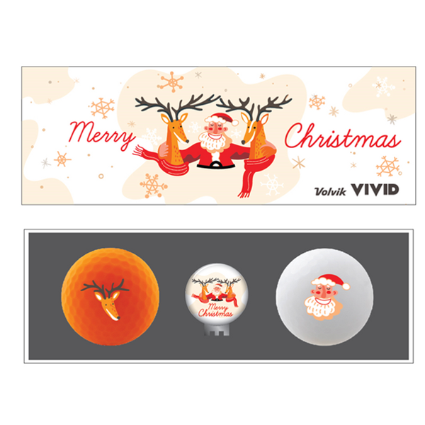 Volvik Volvik Vivid Christmas 2 Pack Golf Balls Božič Golf žogice