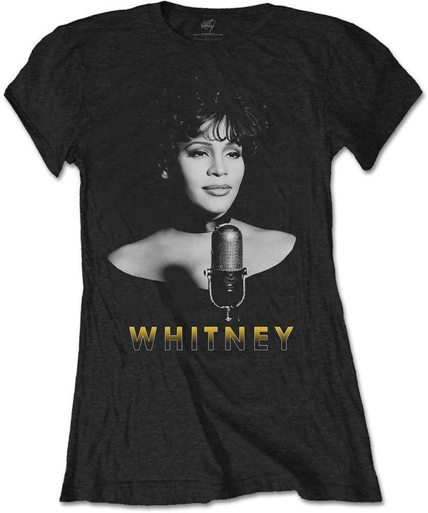 Whitney Houston Whitney Houston Majica Black & White Photo Womens Black L