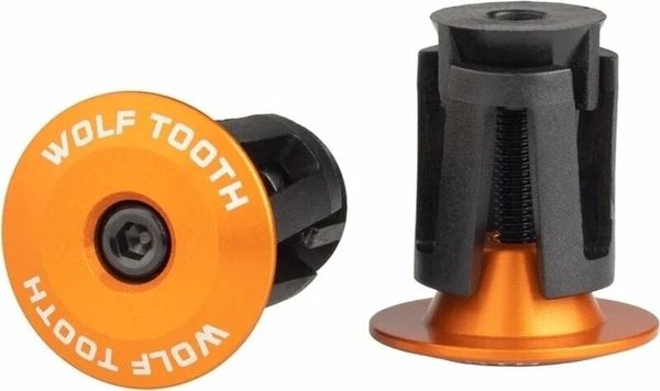 Wolf Tooth Wolf Tooth Alloy Bar End Plugs Orange Ročke