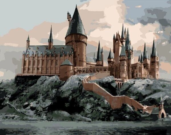 Zuty Zuty Slikanje po številkah Pogled na Hogwarts (Harry Potter)