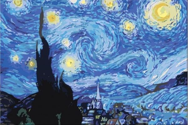 Zuty Zuty Slikanje po številkah Zvezdna noč (Van Gogh)