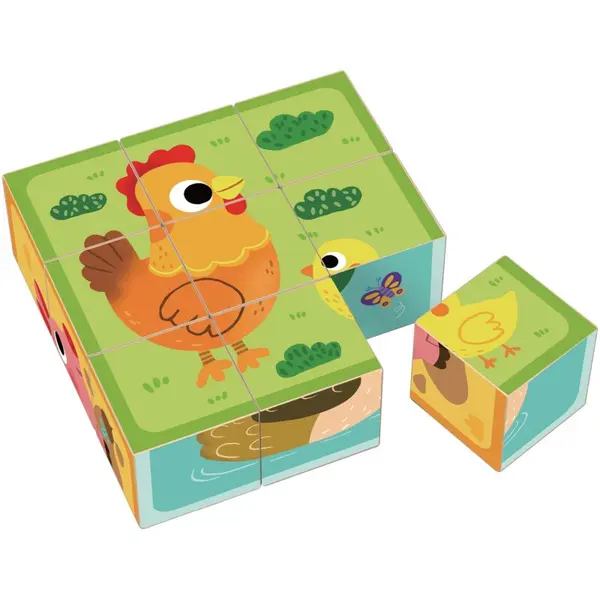 2Kids Toys 2Kids Toys Wooden Blocks Farm kocke iz lesa 12 m+ 9 kos