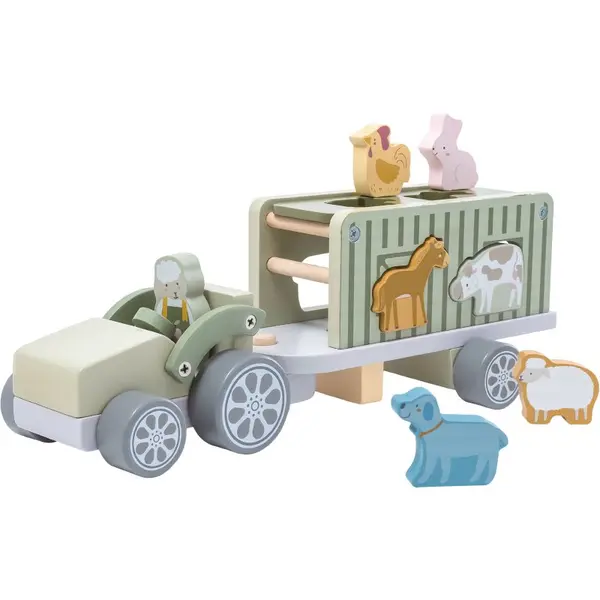 2Kids Toys 2Kids Toys Wooden Car with Animals komplet igrač iz lesa 2y+ 10 kos