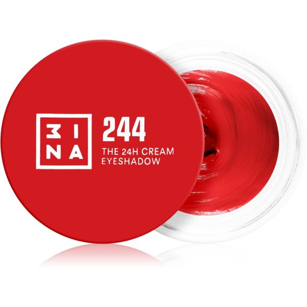 3INA 3INA The 24H Cream Eyeshadow kremasto senčilo za oči odtenek 244 Red 3 ml