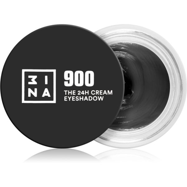 3INA 3INA The 24H Cream Eyeshadow kremasto senčilo za oči odtenek 900 Black 3 ml