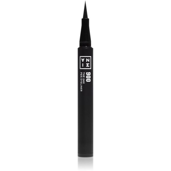 3INA 3INA The 24H Pen Eyeliner Mini dolgoobstojno črtalo za oči odtenek 900 - Black 0,6 ml