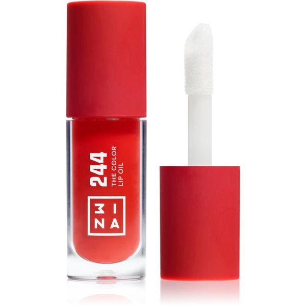 3INA 3INA The Color Lip Oil vlažilno olje za ustnice odtenek 244 - Classic Rich Red, sheer 4 ml