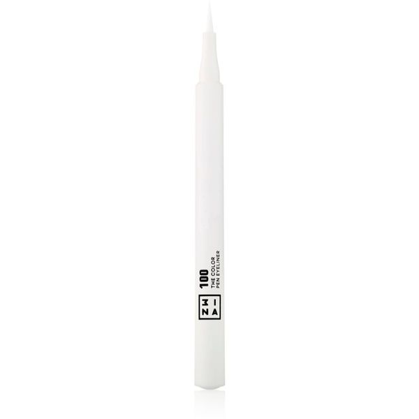 3INA 3INA The Color Pen Eyeliner črtalo za oči v obliki flomastra odtenek 100 - White 1 ml