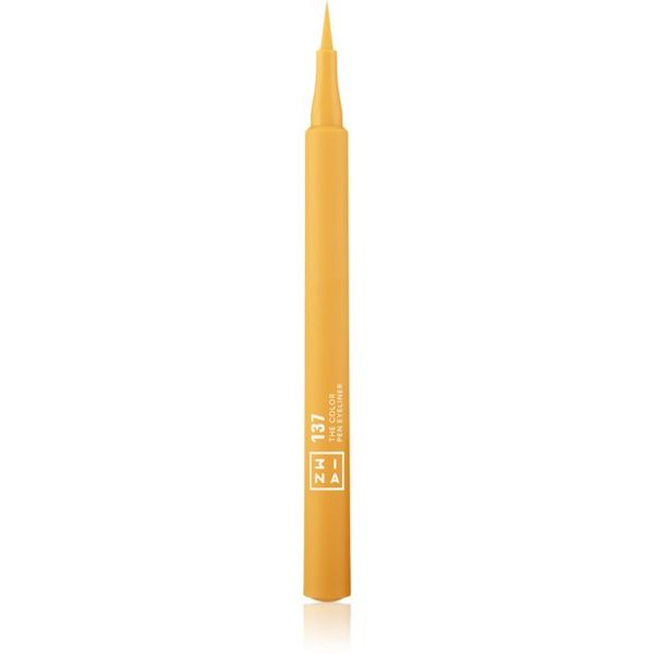 3INA 3INA The Color Pen Eyeliner črtalo za oči v obliki flomastra odtenek 137 - Yellow 1 ml