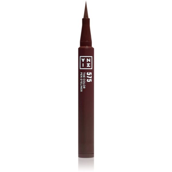 3INA 3INA The Color Pen Eyeliner Mini črtalo za oči v obliki flomastra odtenek 575 - Brown 0,6 ml