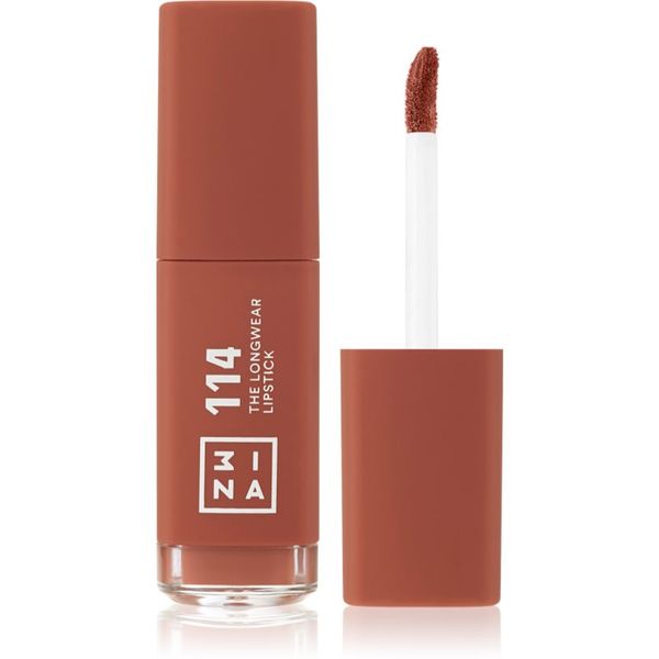 3INA 3INA The Longwear Lipstick dolgoobstojna tekoča šminka odtenek 114 - Light brown 6 ml