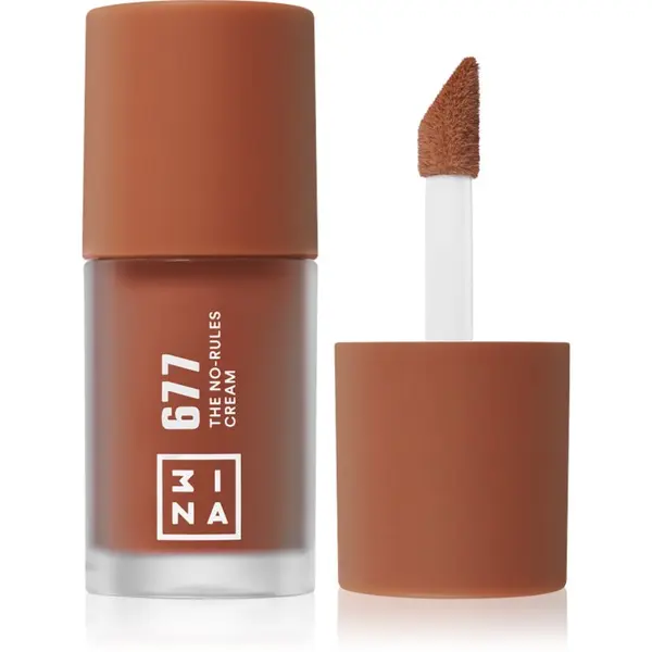3INA 3INA The No-Rules Cream večnamensko ličilo za oči, ustnice in obraz odtenek 677 - Medium, neutral brown 8 ml