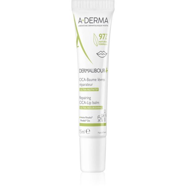 A-Derma A-Derma Dermalibour+ hranilni balzam za ustnice z vlažilnim učinkom 15 ml